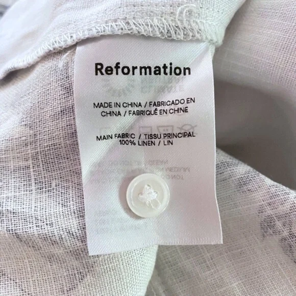 NEW Reformation Stilton Linen Top Carla 10 - Picture 9 of 17